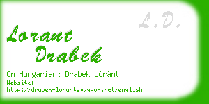 lorant drabek business card